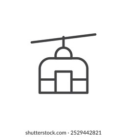 Ski lift icon Thin outline art symbol