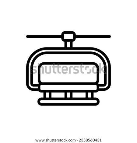 Ski Lift Icon Vector Illustration