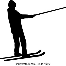 Ski Lift Silhouette