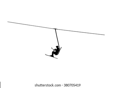 ski lift silhouette