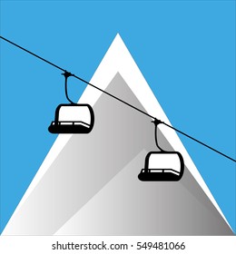 ski lift snow icon