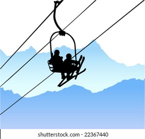 Ski Lift Vector