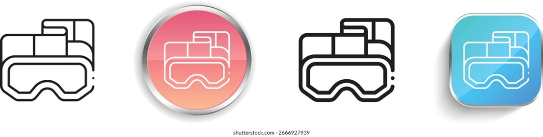ski mask icon. Thin Linear, Regular and Button Style Design Isolated On White Background