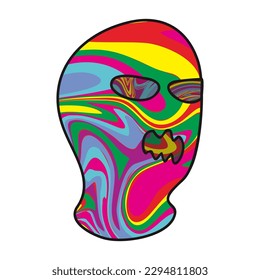 Ski Mask Patch V66 Patch Streetwear, Urban Design Color full Colors Patch Commercial Use