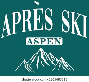 Ski Mountain Graphic t-shirt Vector