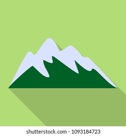 Ski mountain icon. Flat illustration of ski mountain vector icon for web design