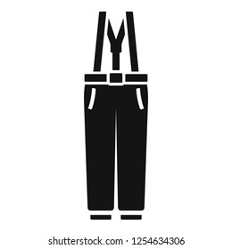 Ski pants icon. Simple illustration of ski pants vector icon for web design isolated on white background