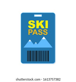 Ski Pass Icon Simple Design