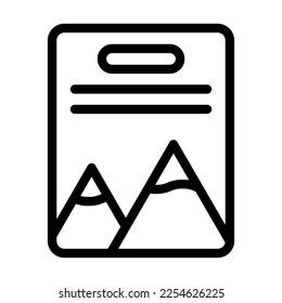 Ski Pass Vector Line Icon Design