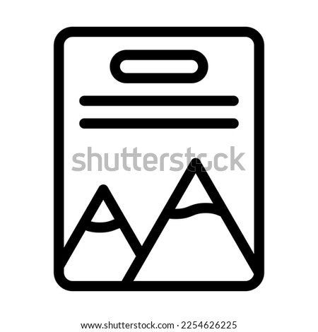 Ski Pass Vector Line Icon Design