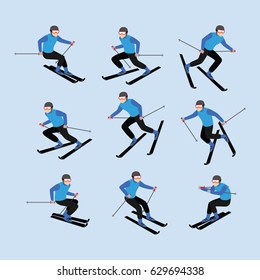 Ski Player design vector