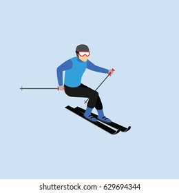 Ski Player design vector