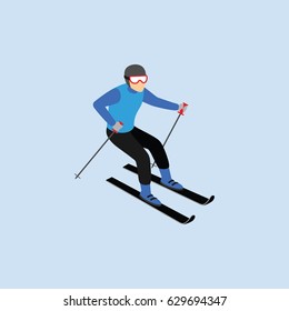 Ski Player design vector