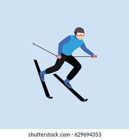 Ski Player design vector