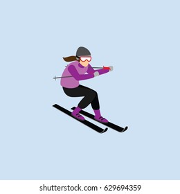 Ski Player design vector