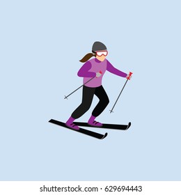 Ski Player design vector