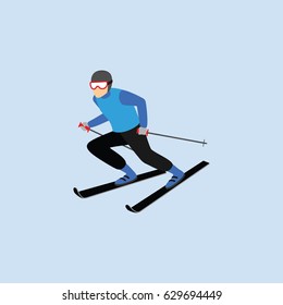 Ski Player design vector