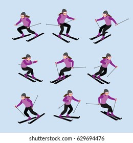 Ski Player design vector