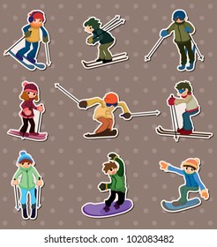 ski player stickers