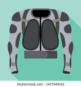 Ski protect sweater icon. Flat illustration of ski protect sweater vector icon for web design