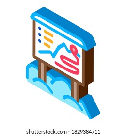 ski resort direction map icon vector. isometric ski resort direction map sign. color isolated symbol illustration