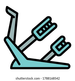 Ski resort equipment icon. Outline ski resort equipment vector icon for web design isolated on white background