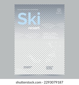 Ski Resort Flyer Template. A clean, modern, and high-quality design of Flyer vector design. Editable and customize template flyer