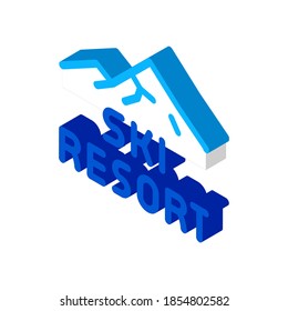 ski resort icon vector. isometric ski resort sign. color isolated symbol illustration