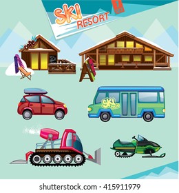 ski resort set