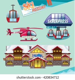 Ski resort set