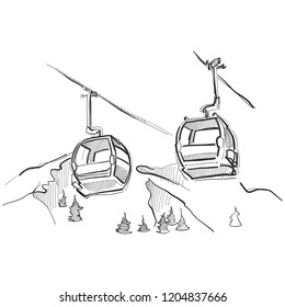 ski resort sketch