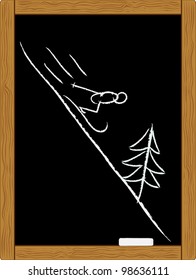 ski rider in motion