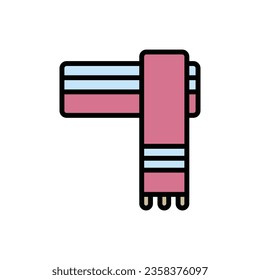 Ski Scarf Icon Vector Illustration