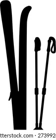 Ski Set - Skis with Sticks