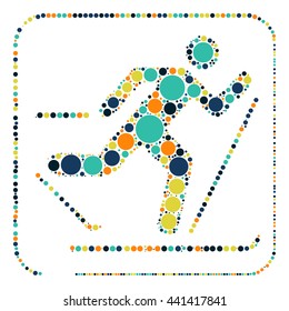ski shape vector design by color point