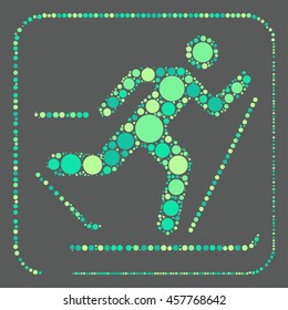 ski shape vector design by color point