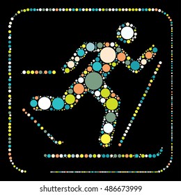 ski shape vector design by color point