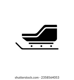 Ski Sledge Filled Icon Vector Illustration
