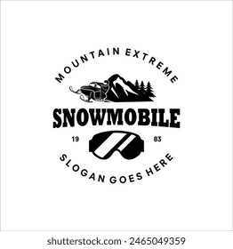 ski, snow boarding and mountain vector template illustration