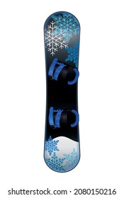 Ski snowboard equipment realistic composition with isolated image of snow board on blank background vector illustration