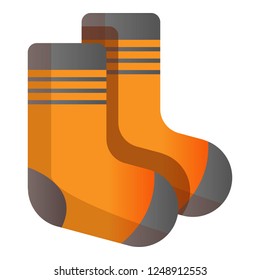 Ski socks icon. Cartoon of ski socks vector icon for web design isolated on white background