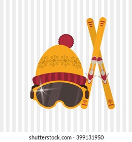ski sport design, vector illustration