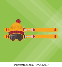 ski sport design, vector illustration