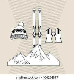 ski sport design, vector illustration