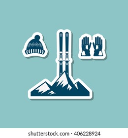 ski sport design, vector illustration
