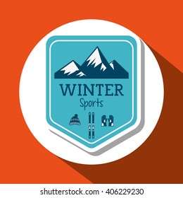ski sport design, vector illustration