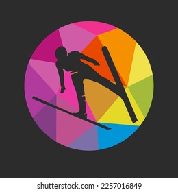 Graphique de sport de ski à utiliser comme modèle pour le prospectus ou pour le design web.