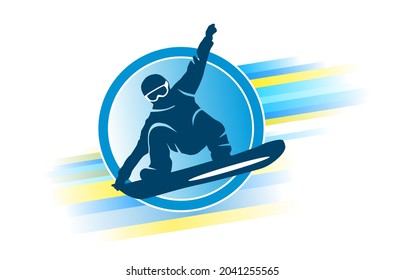 Ski sport graphic in vector quality.