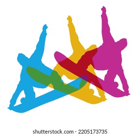 Ski sport graphic in vector quality.