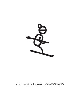 ski sport icon design template